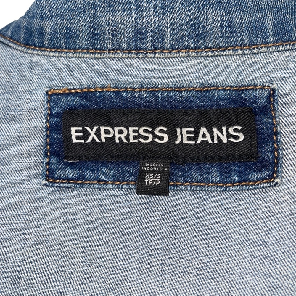 Express Jeans distressed jean jacket XS - Picture 5 of 8